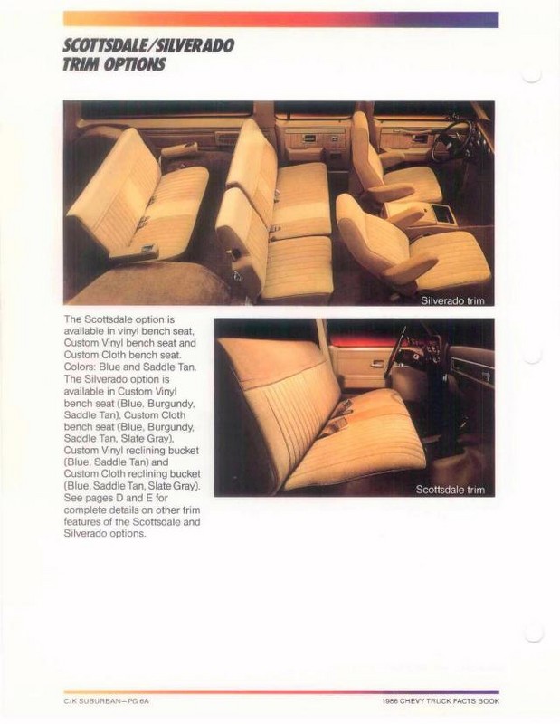 1986 Chevrolet Truck Facts Brochure Page 82